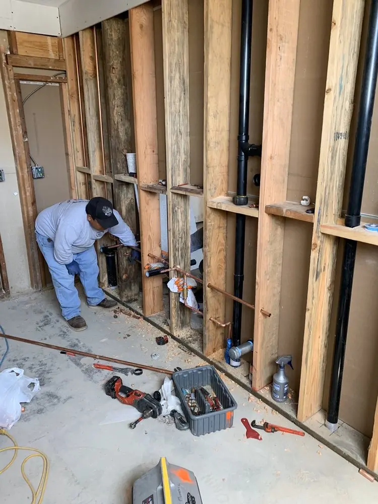 Commercial rough-in plumbing for Water Heater Replacement in Treelake